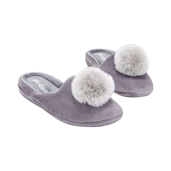 Szare pantofle damskie Natural Style NS-268 – lekkie kapcie domowe EVA KOMFORT