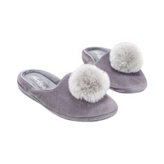 Szare pantofle damskie Natural Style NS-268 – lekkie kapcie domowe EVA KOMFORT