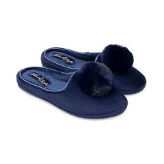 Granatowe pantofle damskie Natural Style NS-268 – lekkie kapcie domowe EVA KOMFORT