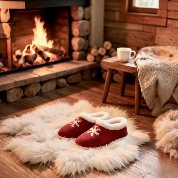 Kapcie damskie pantofle domowe Natural Style NS081-bordo