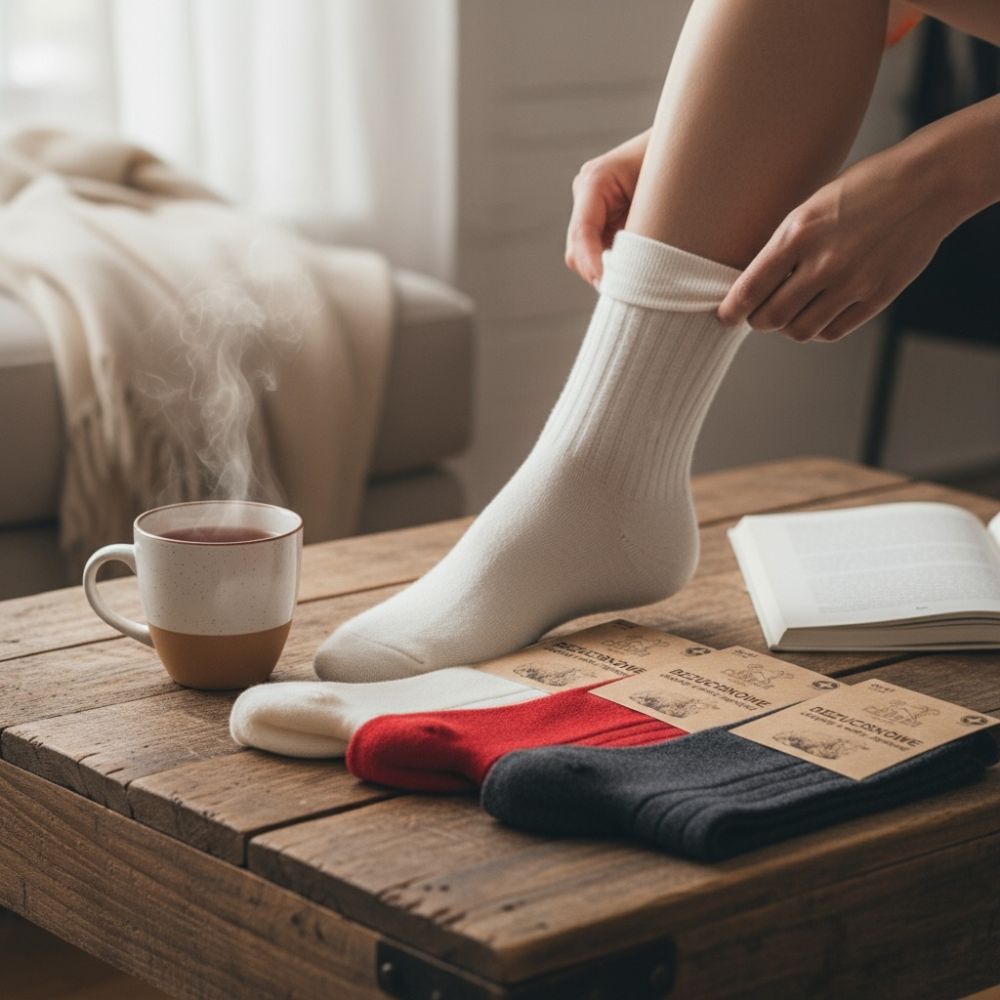 Skarpety bezuciskowe damskie wełniane - Komfort i zdrowie na najwyższym poziomie