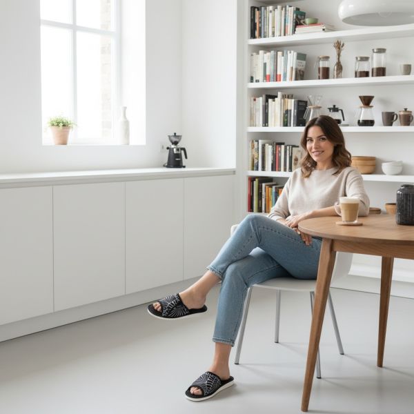 Pantofle damskie Natural Style NS-008 – kapcie domowe bawełniane, lekkie i wygodne klapki na lato