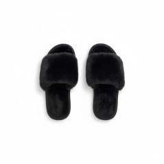 Pantofle damskie Natural Style NS-270 ocieplane futerkiem – ciepłe kapcie domowe EVA KOMFORT