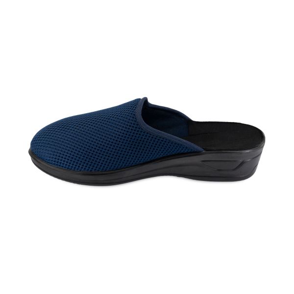 Pantofle damskie Natural Style NS-709 granatowe – lekkie kapcie domowe PU