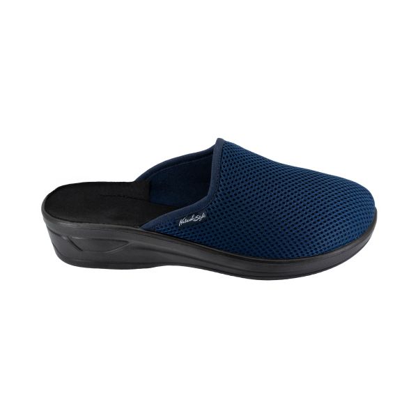 Pantofle damskie Natural Style NS-709 granatowe – lekkie kapcie domowe PU