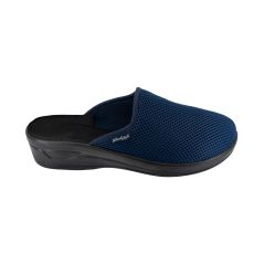 Pantofle damskie Natural Style NS-709 granatowe – lekkie kapcie domowe PU